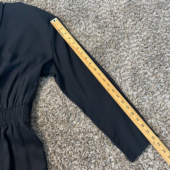 Joan Walters Vintage Jumpsuit Size 12 Black Solid Gold Beaded Retro Disco 80s - Picture 13 of 16